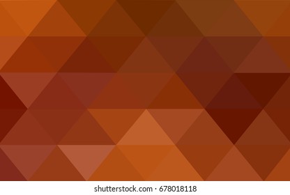 Dark Orange vector modern geometrical abstract background. Texture, new background. Geometric background in Origami style with gradient. 
