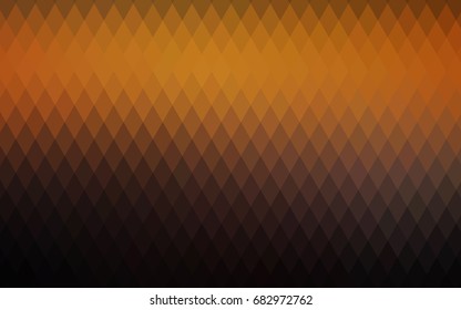 Dark Orange vector modern geometrical background. Abstract template. Geometric pattern in square style with gradient.
