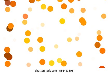 Dark Orange vector modern geometrical circle abstract background. Dotted texture template. Geometric pattern in halftone style with gradient. 