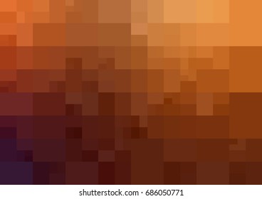 Dark Orange vector modern geometrical abstract background. Texture template. Geometric pattern in Origami style with gradient. 