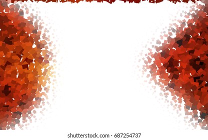 Dark Orange vector modern geometrical background. Abstract template. Geometric pattern in square style with gradient.