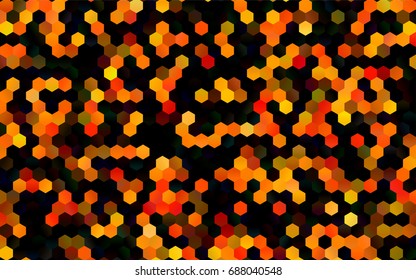 Dark Orange vector modern geometrical abstract background. Texture, brand-new background. Geometric background in Origami style with gradient. 