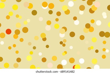 Dark Orange vector modern geometrical circle abstract background. Dotted texture template. Geometric pattern in halftone style with gradient. 