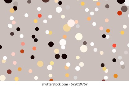 Dark Orange vector modern geometrical circle abstract background. Dotted texture template. Geometric pattern in halftone style with gradient. 