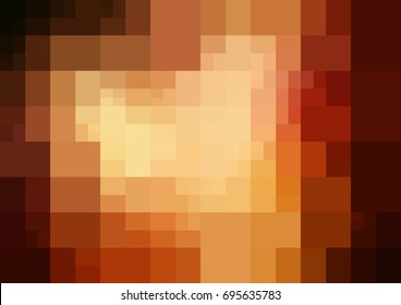 Dark Orange vector modern geometrical abstract background. Texture template. Geometric pattern in Origami style with gradient. 