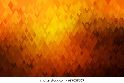 Dark Orange vector modern geometrical background. Abstract template. Geometric pattern in square style with gradient.