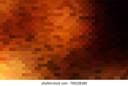 Dark Orange vector modern geometrical background. Abstract template. Geometric pattern in square style with gradient.