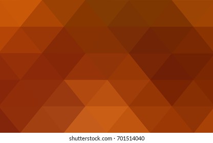 Dark Orange vector modern geometrical abstract background. Texture, new background. Geometric background in Origami style with gradient. 