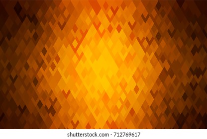 Dark Orange vector modern geometrical background. Abstract template. Geometric pattern in square style with gradient.