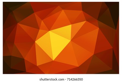 Dark Orange vector modern geometrical abstract background. Texture, new background. Geometric background in Origami style with gradient. 