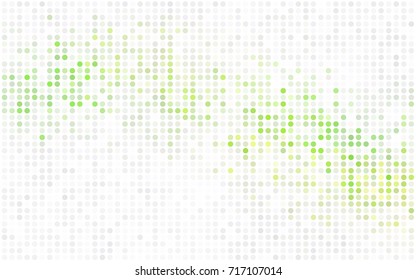 Dark Orange vector modern geometrical circle abstract background. Dotted texture template. Geometric pattern in halftone style with gradient. 