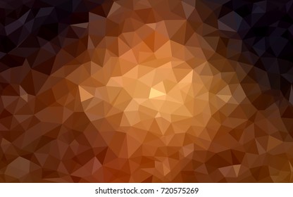 Dark Orange vector modern geometrical abstract background. Texture, new background. Geometric background in Origami style with gradient. 
