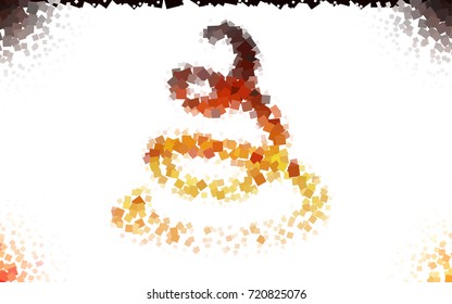 Dark Orange vector modern geometrical background. Abstract template. Geometric pattern in square style with gradient.