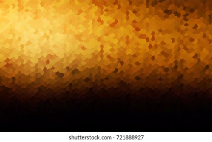 Dark Orange vector modern geometrical circle abstract background. Dotted texture template. Geometric pattern in halftone style with gradient. 