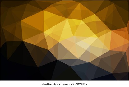 Dark Orange vector modern geometrical abstract background. Texture, new background. Geometric background in Origami style with gradient. 