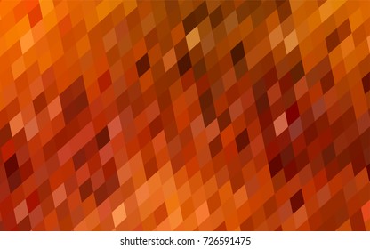 Dark Orange vector modern geometrical background. Abstract template. Geometric pattern in square style with gradient.