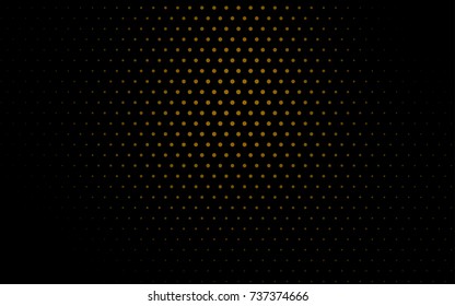 Dark Orange vector modern geometrical circle abstract background. Dotted texture template. Geometric pattern in halftone style with gradient. 