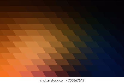 Dark Orange vector modern geometrical background. Abstract template. Geometric pattern in square style with gradient.