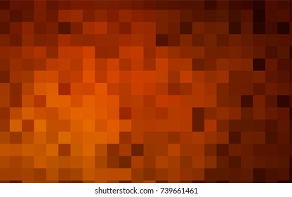 Dark Orange vector modern geometrical background. Abstract template. Geometric pattern in square style with gradient.