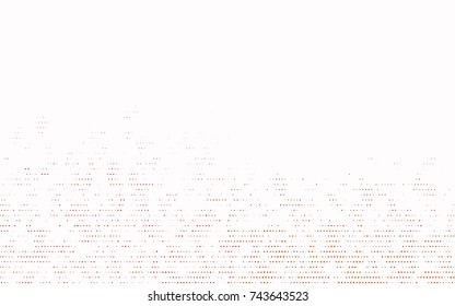 Dark Orange vector modern geometrical circle abstract background. Dotted texture template. Geometric pattern in halftone style with gradient. 