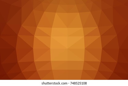 Dark Orange vector modern geometrical abstract background. Texture, new background. Geometric background in Origami style with gradient. 