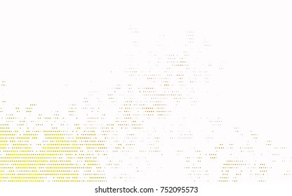 Dark Orange vector modern geometrical circle abstract background. Dotted texture template. Geometric pattern in halftone style with gradient. 