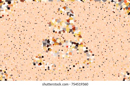 Dark Orange vector modern geometrical background. Abstract template. Geometric pattern in square style with gradient.