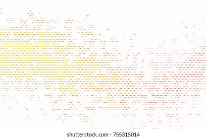 Dark Orange vector modern geometrical circle abstract background. Dotted texture template. Geometric pattern in halftone style with gradient. 