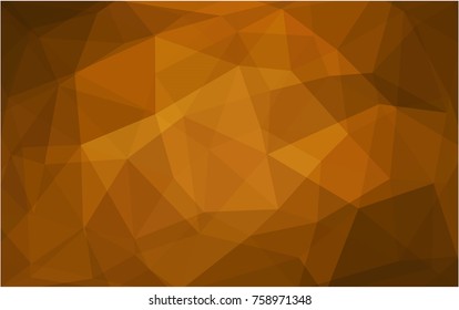 Dark Orange vector modern geometrical abstract background. Texture, new background. Geometric background in Origami style with gradient. 