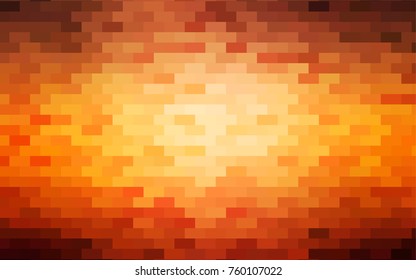 Dark Orange vector modern geometrical background. Abstract template. Geometric pattern in square style with gradient.