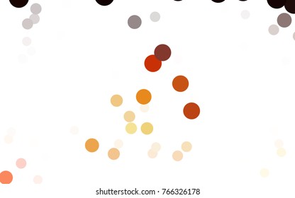 Dark Orange vector modern geometrical circle abstract background. Dotted texture template. Geometric pattern in halftone style with gradient. 
