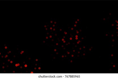 Dark Orange vector modern geometrical circle abstract background. Dotted texture template. Geometric pattern in halftone style with gradient. 
