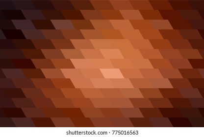 Dark Orange vector modern geometrical background. Abstract template. Geometric pattern in square style with gradient.