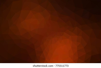 Dark Orange vector modern geometrical abstract background. Texture, new background. Geometric background in Origami style with gradient. 