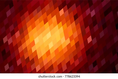 Dark Orange vector modern geometrical background. Abstract template. Geometric pattern in square style with gradient.