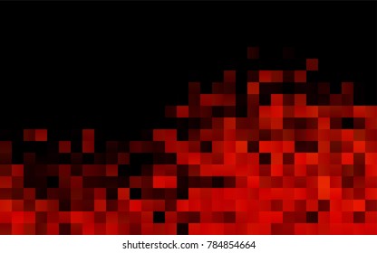 Dark Orange vector modern geometrical background. Abstract template. Geometric pattern in square style with gradient.