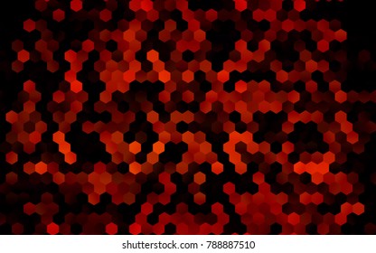 Dark Orange vector modern geometrical abstract background. Texture, brand-new background. Geometric background in Origami style with gradient. 