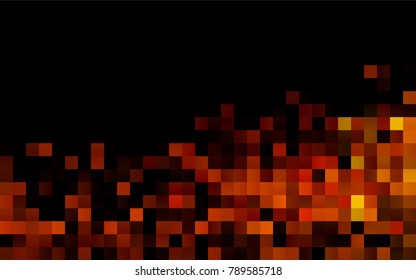 Dark Orange vector modern geometrical background. Abstract template. Geometric pattern in square style with gradient.