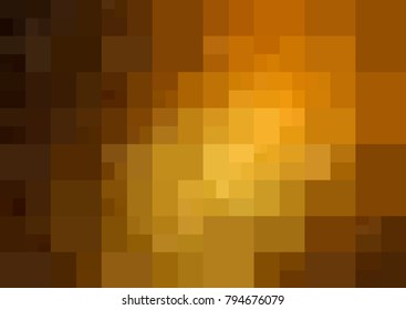 Dark Orange vector modern geometrical abstract background. Texture template. Geometric pattern in Origami style with gradient. 