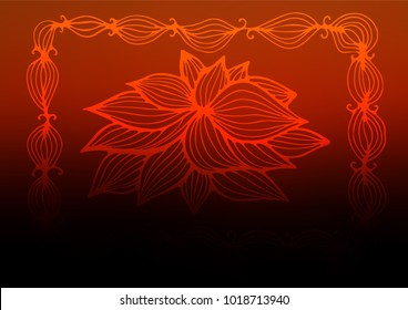 Dark Orange vector natural abstract texture. Geometric doodle illustration in Origami style with gradient. Hand painted design for web, wrapping, wallpaper.