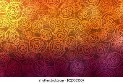 Dark Orange vector natural abstract background. Modern geometrical abstract illustration with roses. The textured pattern can be used for website.