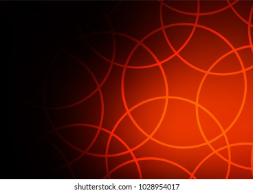 Dark Orange vector natural abstract template. Blurred decorative design in Indian style with Zen tangles. Hand painted design for web, leaflet, textile.