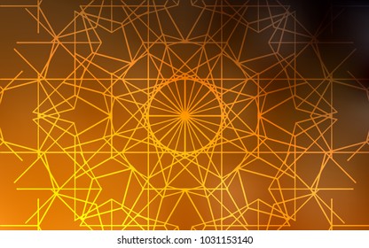 Dark Orange vector natural abstract design. An elegant bright illustration with lines drawn by child in Natural style. A completely new design for your business.