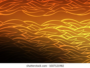 Dark Orange vector natural abstract template. Glitter abstract illustration with doodles and Zen tangles. The pattern can be used for wallpapers and coloring books.