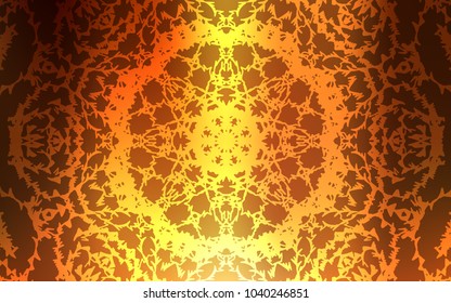 Dark Orange vector natural abstract pattern. Shining colored illustration with childish doodles in Arabic style. The completely new template can be used for your brand book.