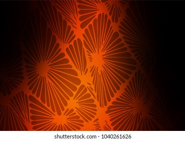Dark Orange vector natural abstract background. Creative illustration in blurred style with doodles and Zen tangles. The elegant pattern can be used as a part of a brand book.