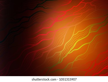 Dark Orange vector natural abstract background. Shining colored illustration with doodles in Zen tangle style. The elegant pattern can be used as a part of a brand book.