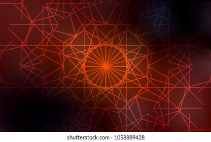 Dark Orange vector natural abstract pattern. Colorful abstract illustration with lines drawn by child in Asian style. A completely new design for your business.