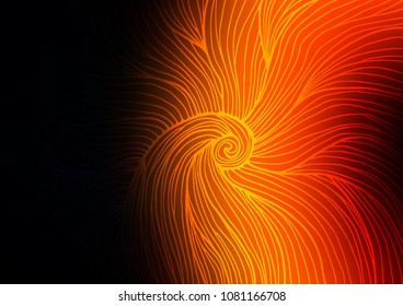Dark Orange vector natural abstract background. Sketchy hand drawn doodles on blurred background. Hand painted design for web, wrapping, wallpaper.