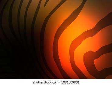 Dark Orange vector natural abstract template. An elegant bright illustration with lines in Natural style. A new texture for your design.